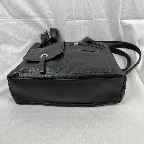 STONE &‎ CO Black Leather Shoulder Bag Purse Lined Good Condition - Picture 3 of 11
